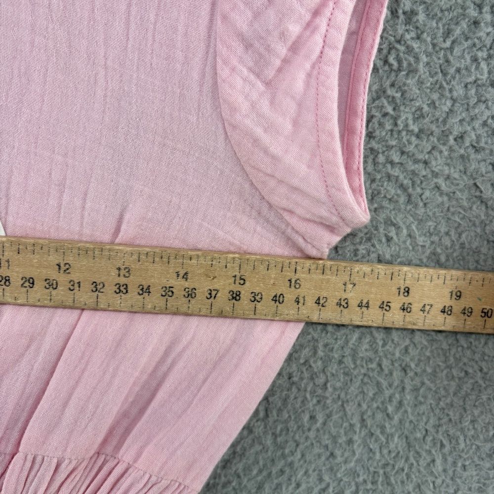 Maisie Light Pink Cotton Tiered Midi Dress | Size XS - Picture 5 of 14